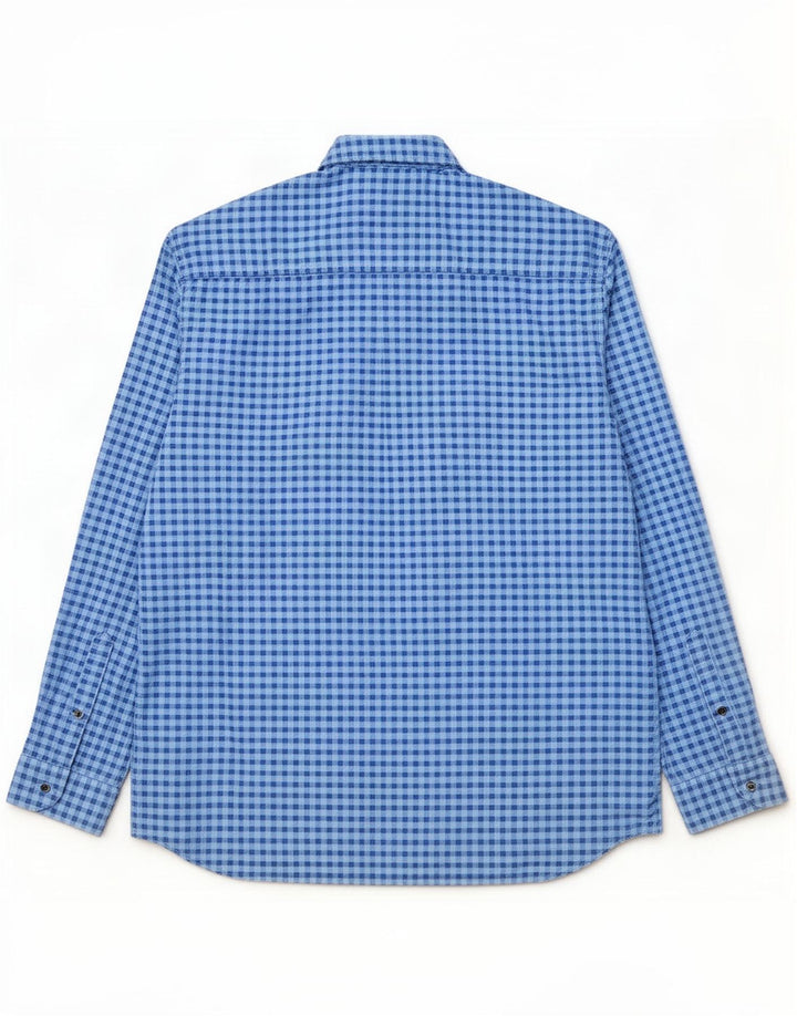 Мужская рубашка стандартного кроя S.Oliver 2XL, синяя, хлопок в мелкую клетку