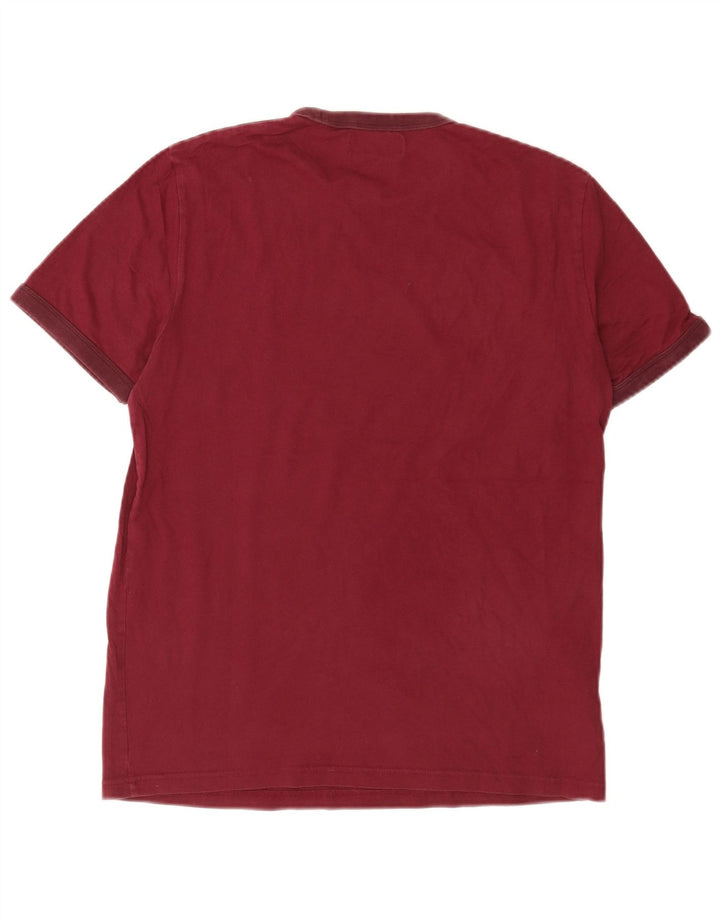 Мужская футболка Fred Perry Top среднего цвета, бордовый хлопок