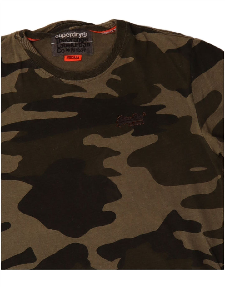 Мужская футболка Superdry Top Medium Khaki Camouflage Cotton