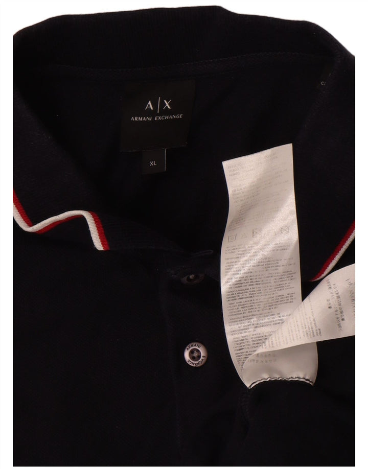 Мужская рубашка-поло Armani Exchange XL, черный хлопок