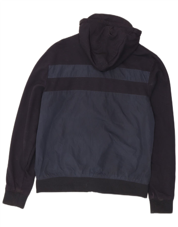 Мужская куртка-бомбер Zara UK 42 XL, темно-синяя, полиэстер с цветными блоками