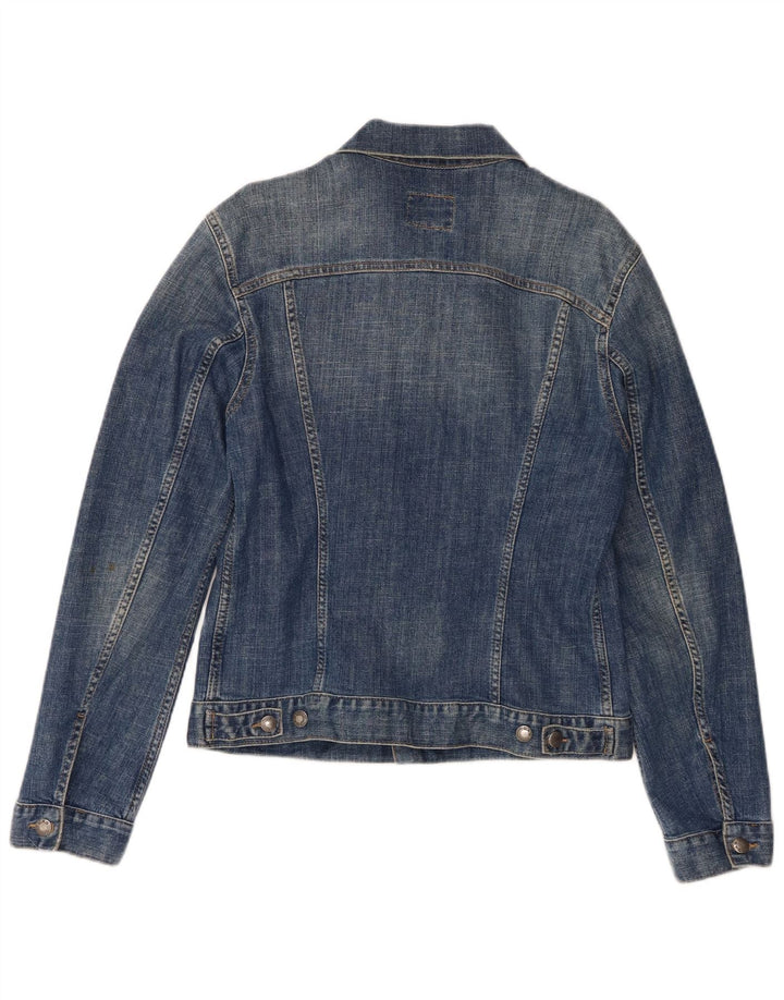 GAS Womens Denim Jacket UK 14 Large Blue Cotton