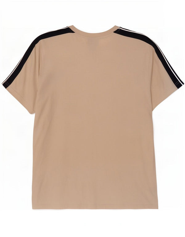 Мужская футболка Ellesse Top 2XL Off White, хлопок с цветными блоками