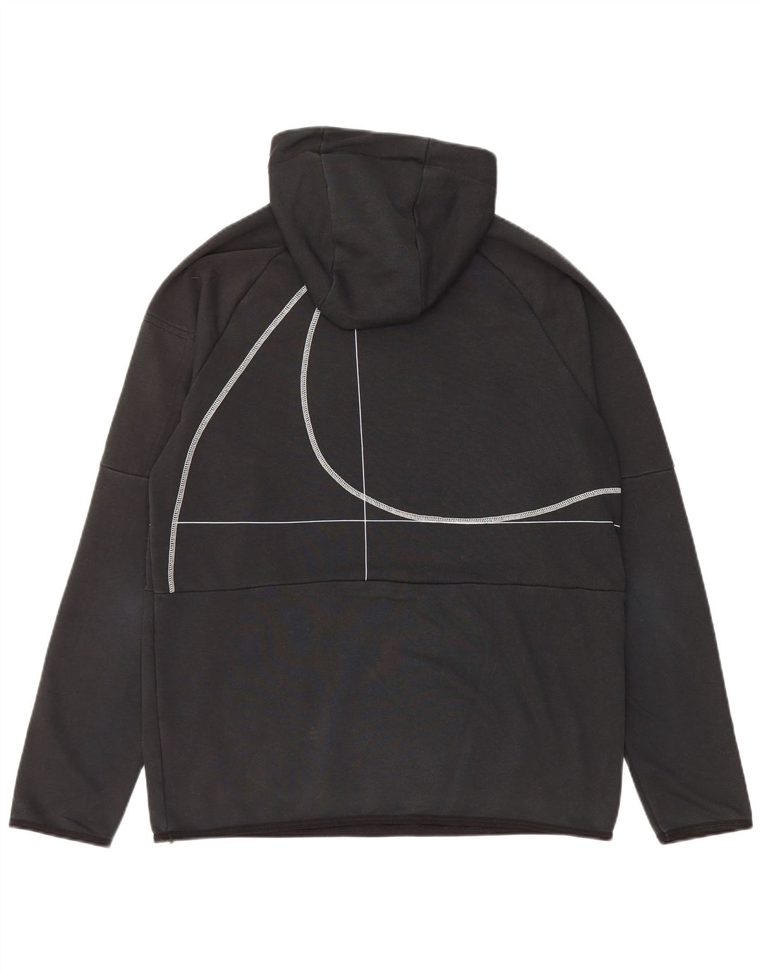 Мужской джемпер с капюшоном NIKE Dri Fit, хлопковый средний черный в полоску