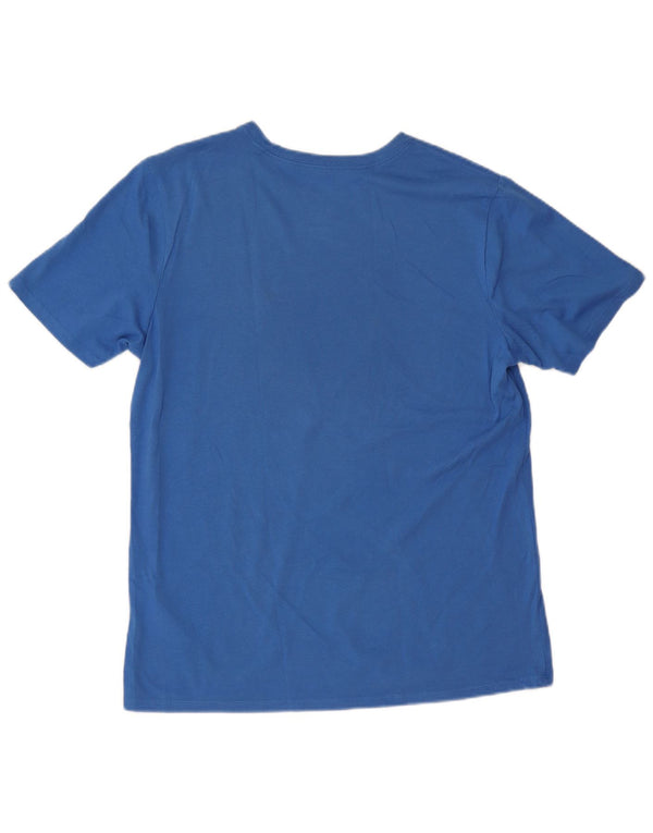 Футболка с рисунком Nike Dri Fit для мальчиков, топ 15–16 лет, XL, синий хлопок