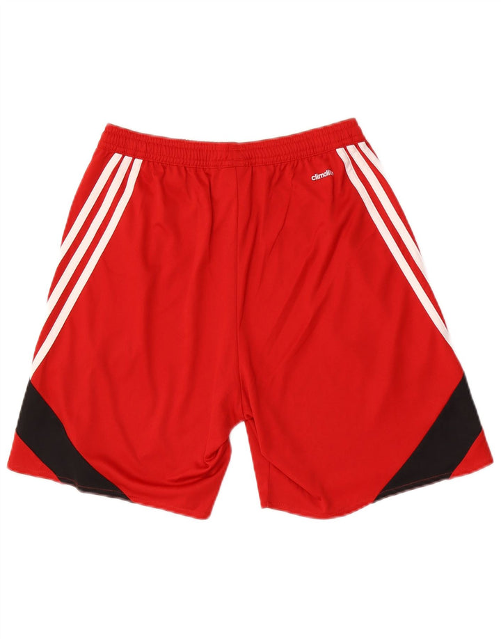 Мужские спортивные шорты Adidas Climalite, маленькие красные полиэстер с цветными блоками