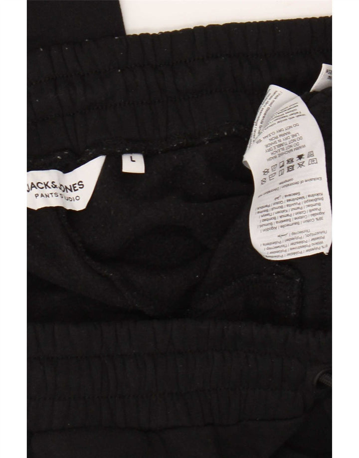 Мужские спортивные брюки Jack & Jones, большие черные брюки из полиэстера