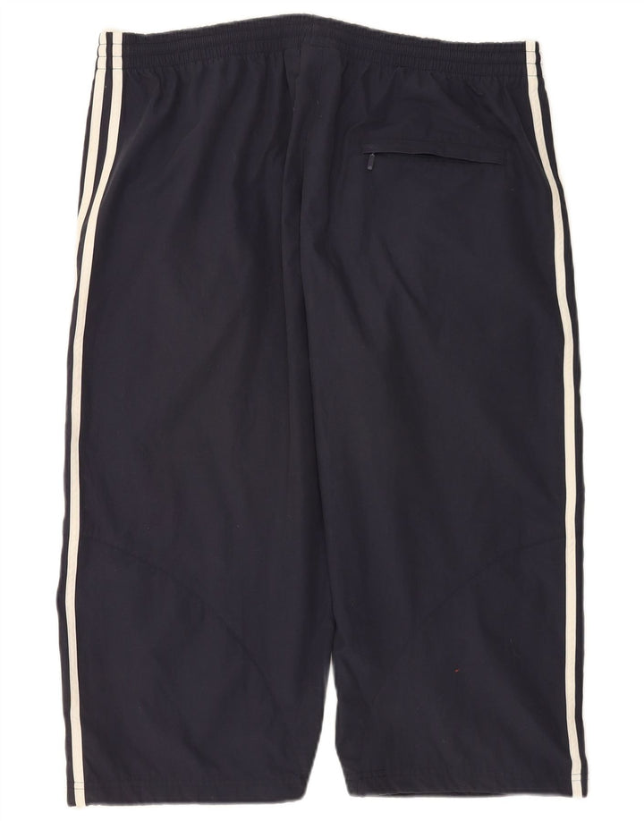 Мужские спортивные брюки-капри Adidas XL темно-синие из полиэстера