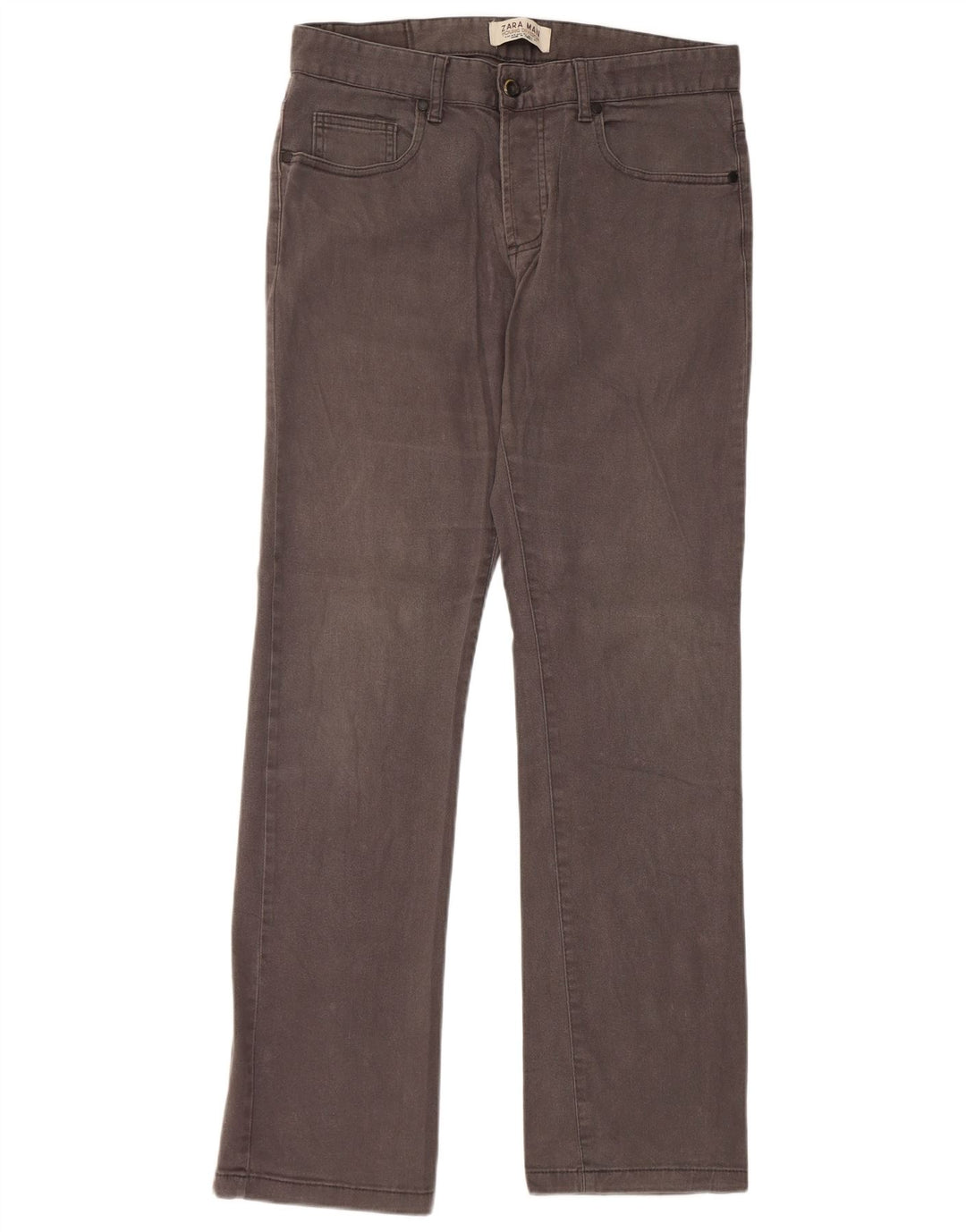 Мужские прямые повседневные брюки ZARA EU 40 Medium W31 L31 Серые