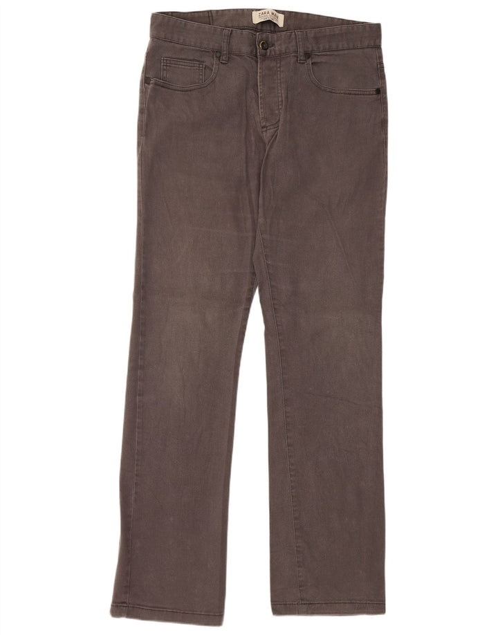 Мужские прямые повседневные брюки ZARA EU 40 Medium W31 L31 Серые