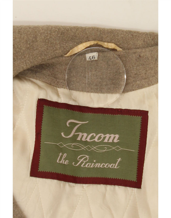 INCOM Womens Hooded Overcoat IT 46 Large Beige Vintage Incom and Second-Hand Incom from Messina Hembry 