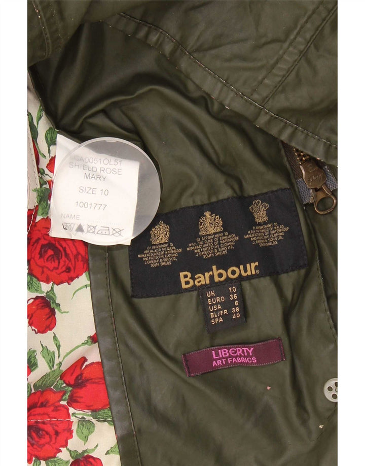 Женская куртка Barbour из вощеного хлопка UK 10, маленький цвет хаки
