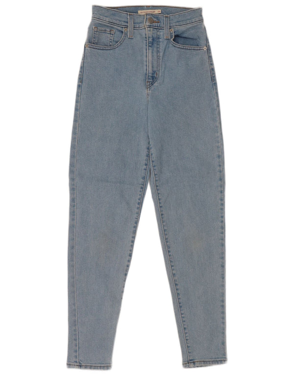 Levi's Womens Mom Jean High Waist Tapered Jeans W24 L29 Blue Cotton