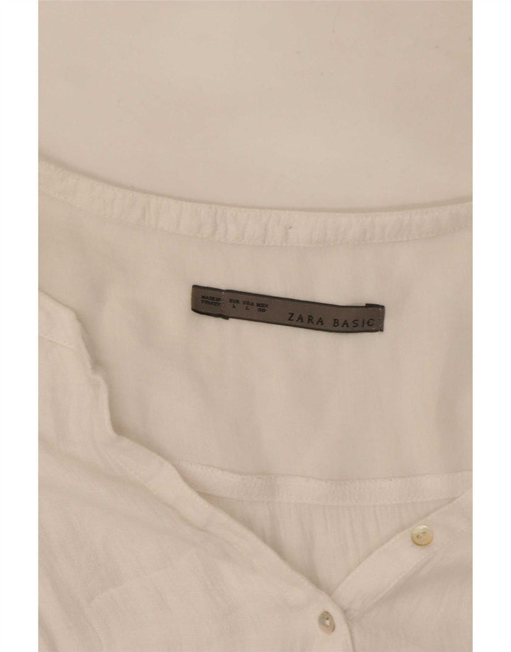 Женская блузка Zara Top UK 16, большая белая