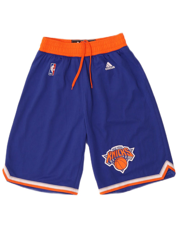 Мужские спортивные шорты Adidas New York Knicks, маленький синий полиэстер с цветными блоками