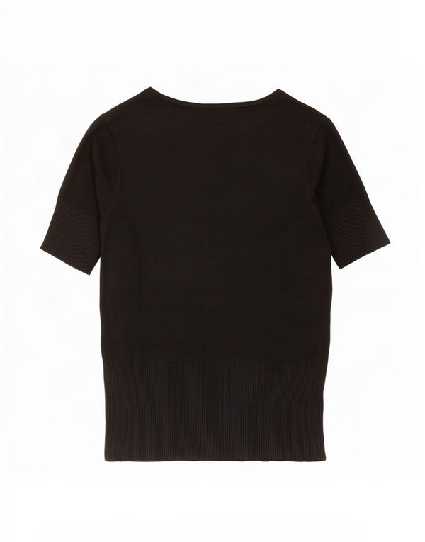 Женская футболка Zara Top UK 14, большая черная вискоза