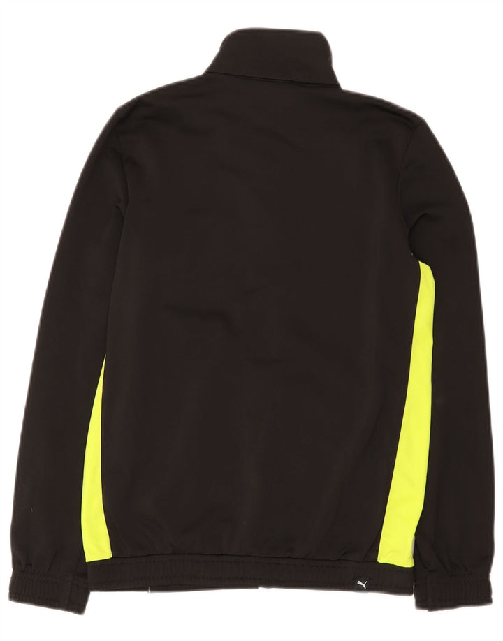Спортивный костюм Puma для мальчиков с графическим рисунком, верхняя куртка 11–12 лет, черный с цветными блоками