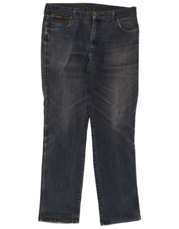 Мужские прямые джинсы Wrangler Texas Stretch W38 L34, темно-синий хлопок