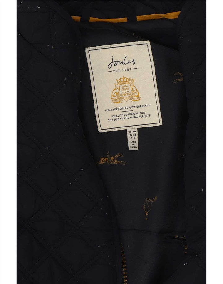 Женский стеганый жилет Joules UK 10, маленький размер, темно-синий, полиэстер
