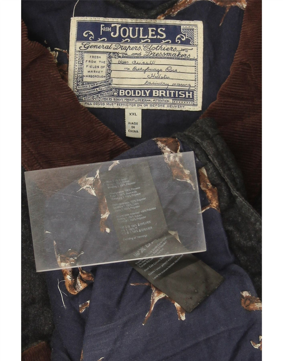 Мужская стеганая куртка JOULES UK 44 2XL темно-синяя, полиэстер