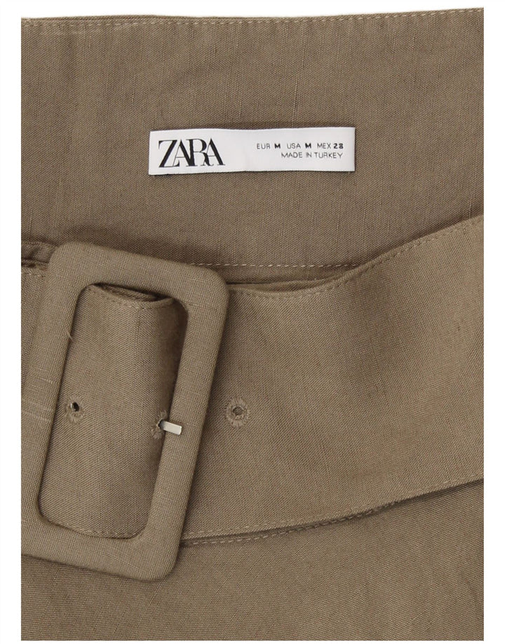 Женская расклешенная юбка Zara Medium W28 Хаки