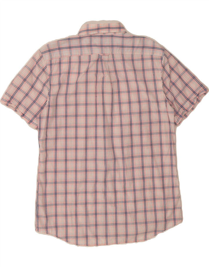 IZOD Mens Short Sleeve Shirt Large Pink Check Cotton Vintage Izod and Second-Hand Izod from Messina Hembry 