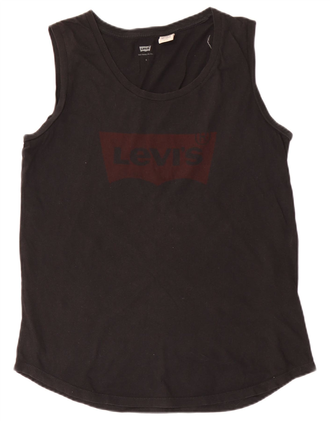Женский жилет с рисунком Levi's Top UK 10, маленький, черный, хлопок