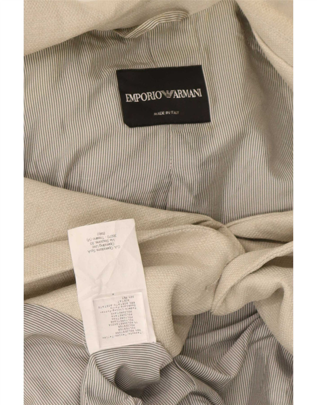 Emporio Armani Женский пиджак на 2 пуговицах IT 40 Маленький Серый Полиэстер