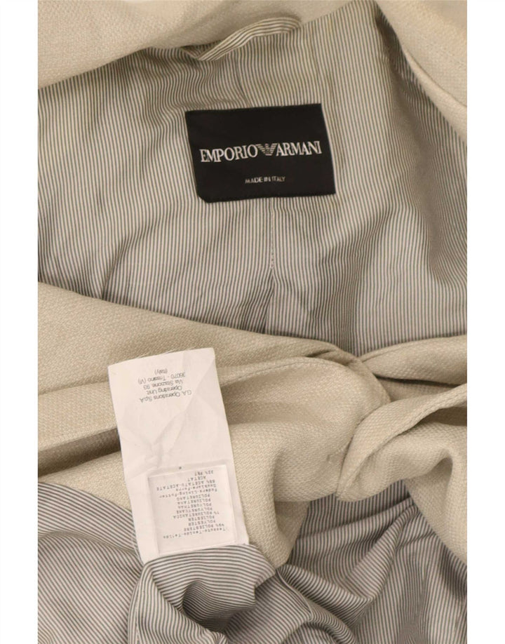 Emporio Armani Женский пиджак на 2 пуговицах IT 40 Маленький Серый Полиэстер