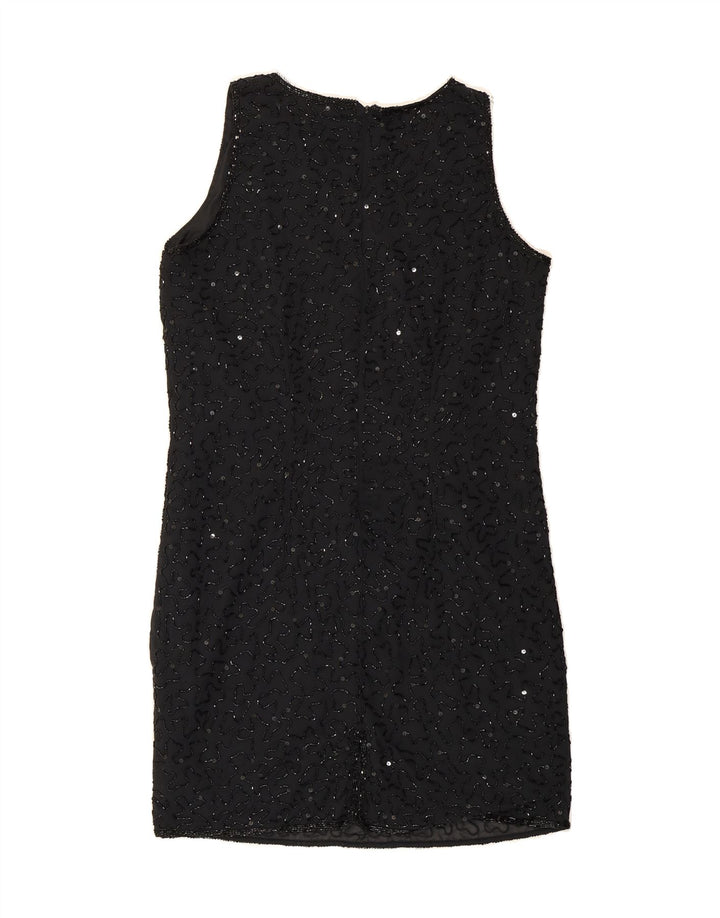 VINTAGE Womens Sleeveless Sheath Dress Size 19 Medium Black Polyester Vintage Vintage and Second-Hand Vintage from Messina Hembry 