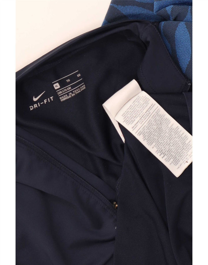 Пуловер спортивный костюм Nike для мальчиков Dri Fit, 13–14 лет, темно-синий, размер XL