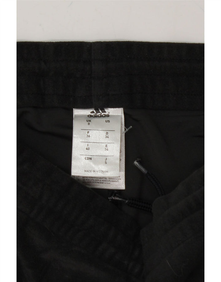 ADIDAS Womens Tracksuit Trousers Joggers UK 8 Small Black Polyester