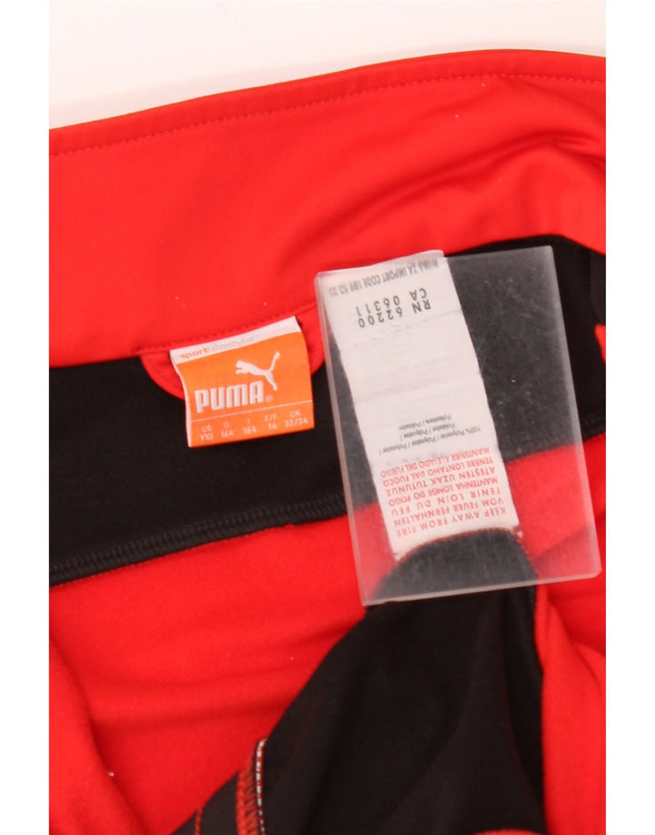 Спортивный костюм PUMA для мальчиков, верхняя куртка 13–14 лет, красный полиэстер с цветными блоками