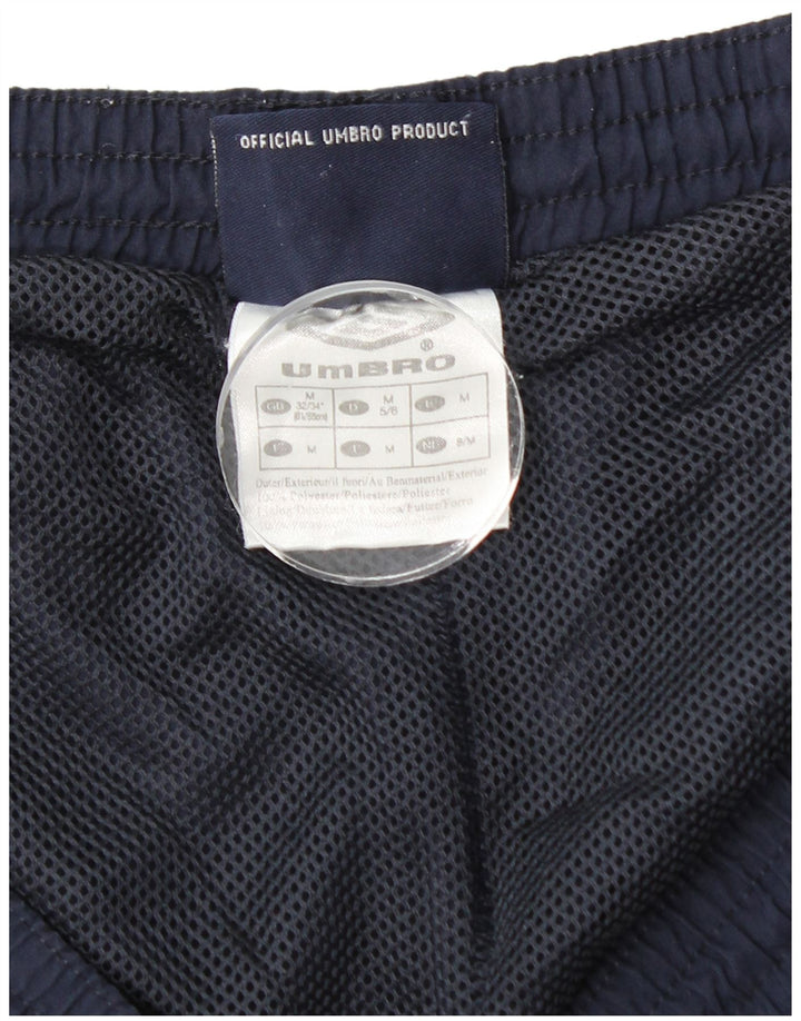 Umbro Мужские спортивные шорты с рисунком, средние темно-синие, полиэстер с цветными блоками