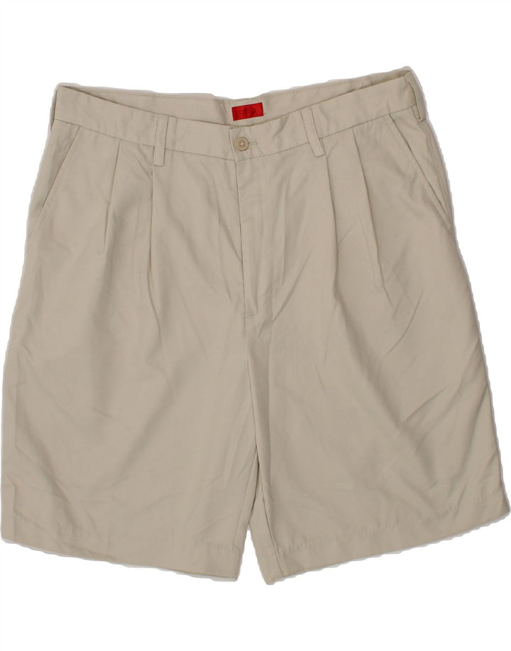 IZOD Mens Pegged Chino Shorts W38 XL  Beige Polyester Vintage Izod and Second-Hand Izod from Messina Hembry 