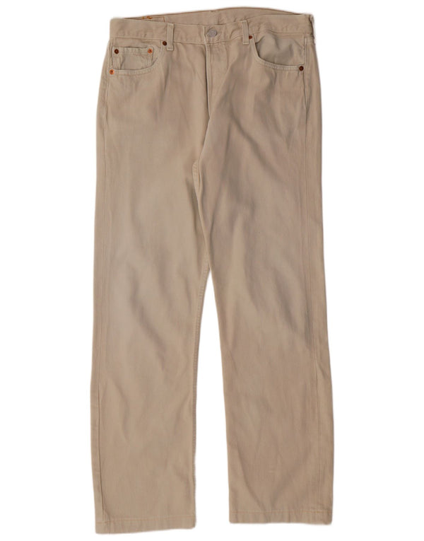 Мужские прямые джинсы LEVI'S 501 W36 L31, бежевый хлопок