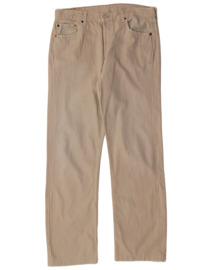 Мужские прямые джинсы LEVI'S 501 W36 L31, бежевый хлопок