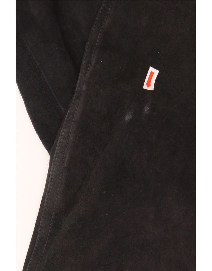 Мужской замшевый бомбер VINTAGE IT 52 XL Темно-синий кожаный