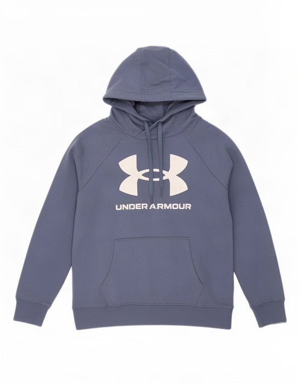 Мужской джемпер с капюшоном Under Armour, большой синий, хлопковый