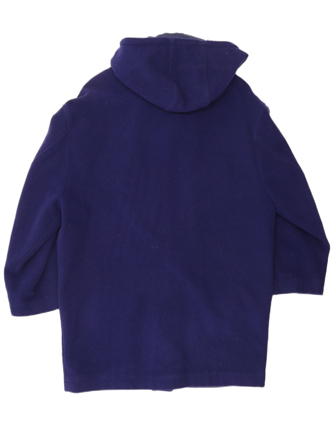 Мужской дафлкот с капюшоном VERSACE UK 38, дизайнер из шерсти среднего синего цвета