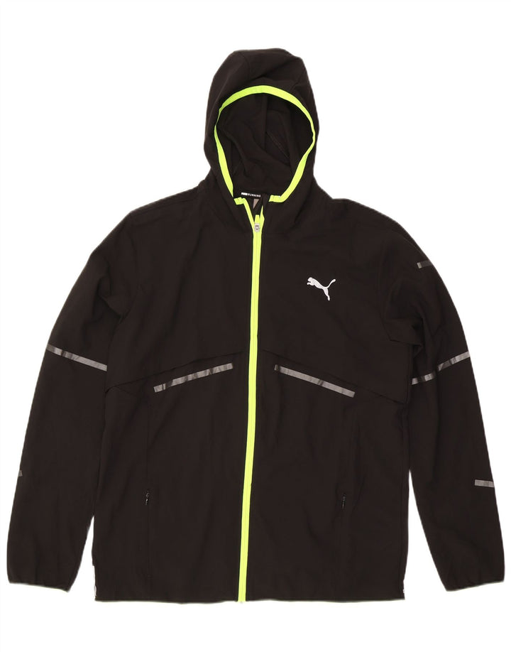 Мужская дождевик с капюшоном Puma UK 40, большой черный нейлон