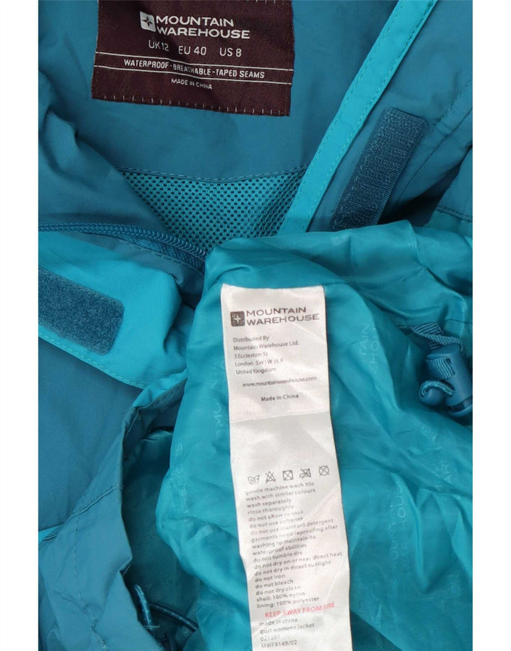 Женская дождевик с капюшоном Mountain Warehouse Isoory UK 12, нейлон среднего синего цвета