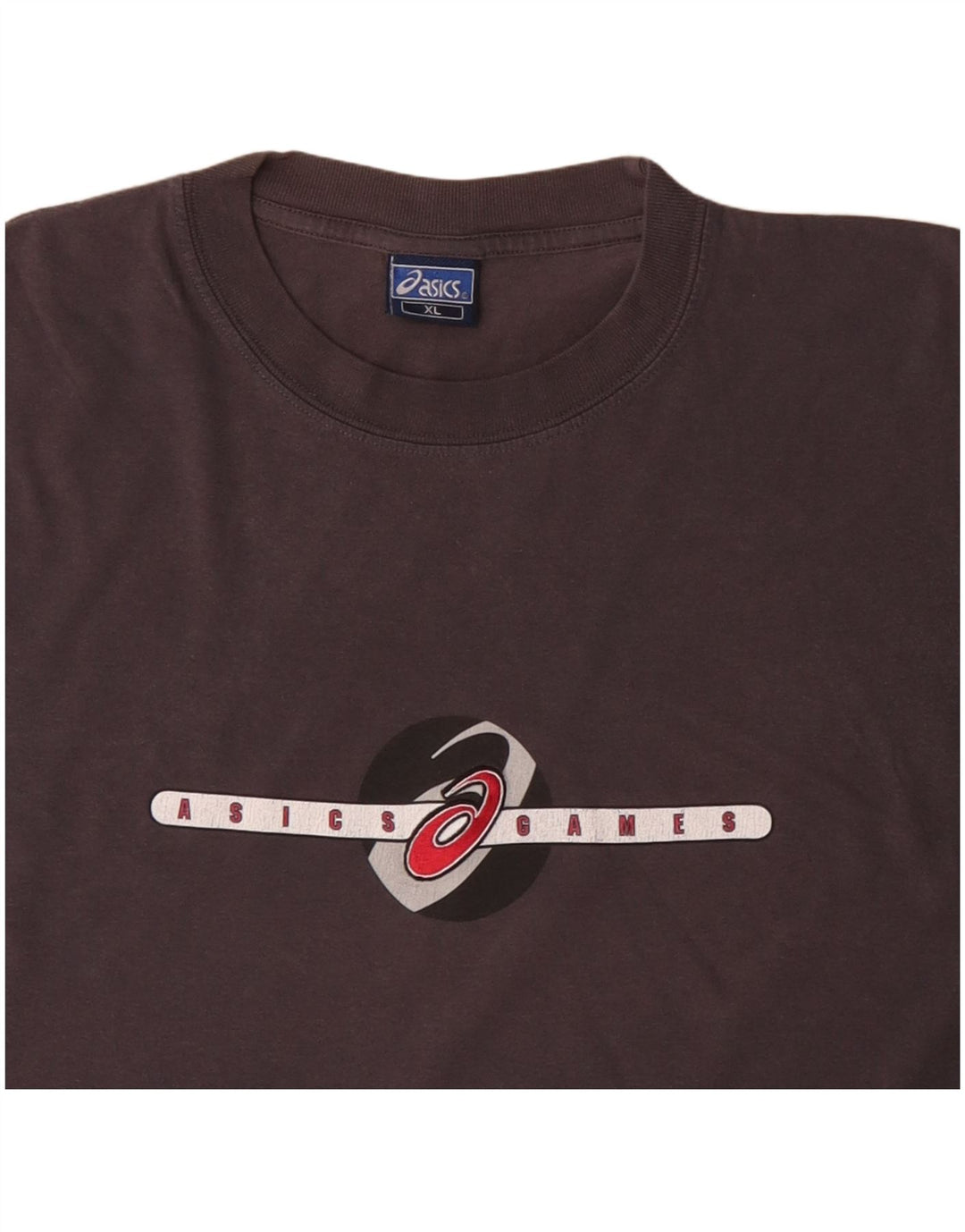 Мужская футболка с рисунком Asics Top XL Серый хлопок