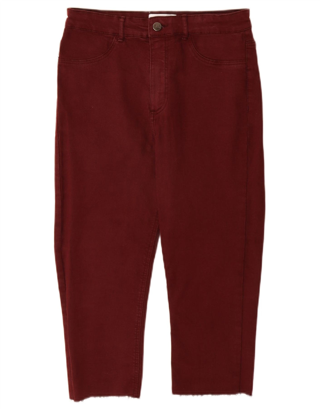 Женские джинсы-капри Zara EU 40 Medium W30 L18 бордовые