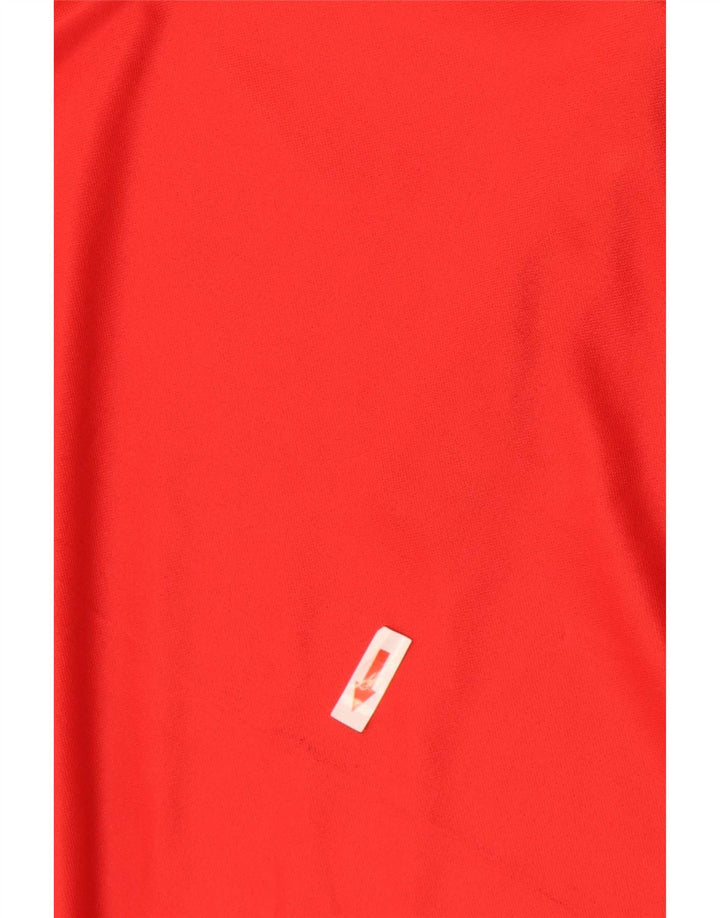 Мужская рубашка-поло Nike Dri Fit среднего красного цвета из полиэстера с цветными блоками