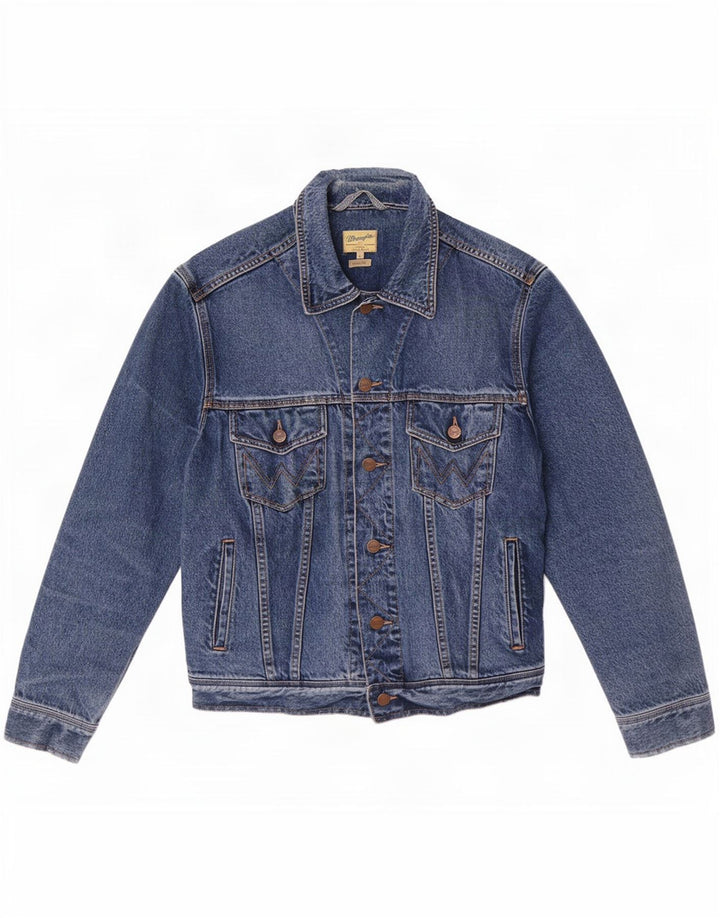 Мужская джинсовая куртка повседневного кроя Wrangler UK 40, большая синяя