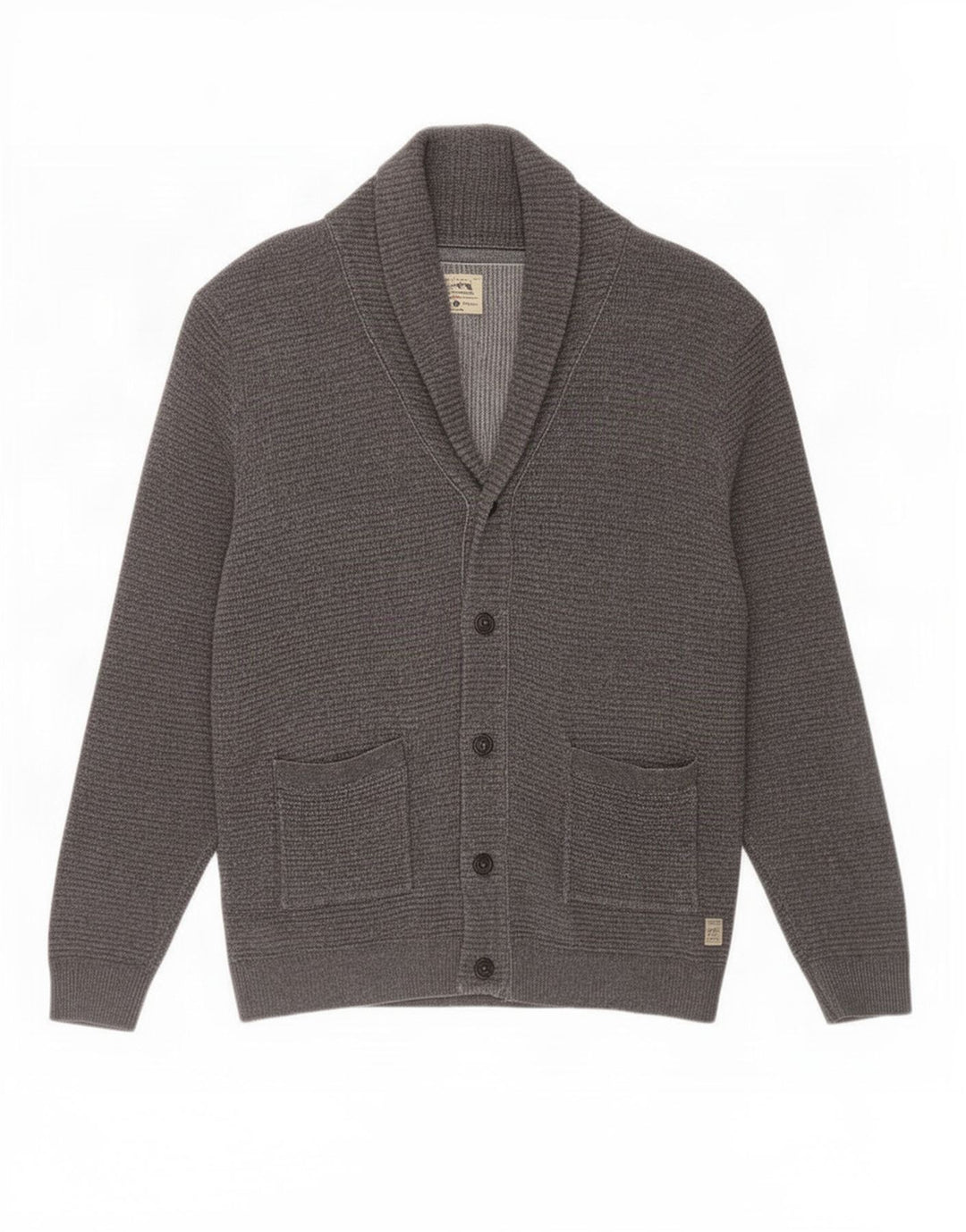 Мужской кардиган Jack & Jones, большой серый хлопковый свитер