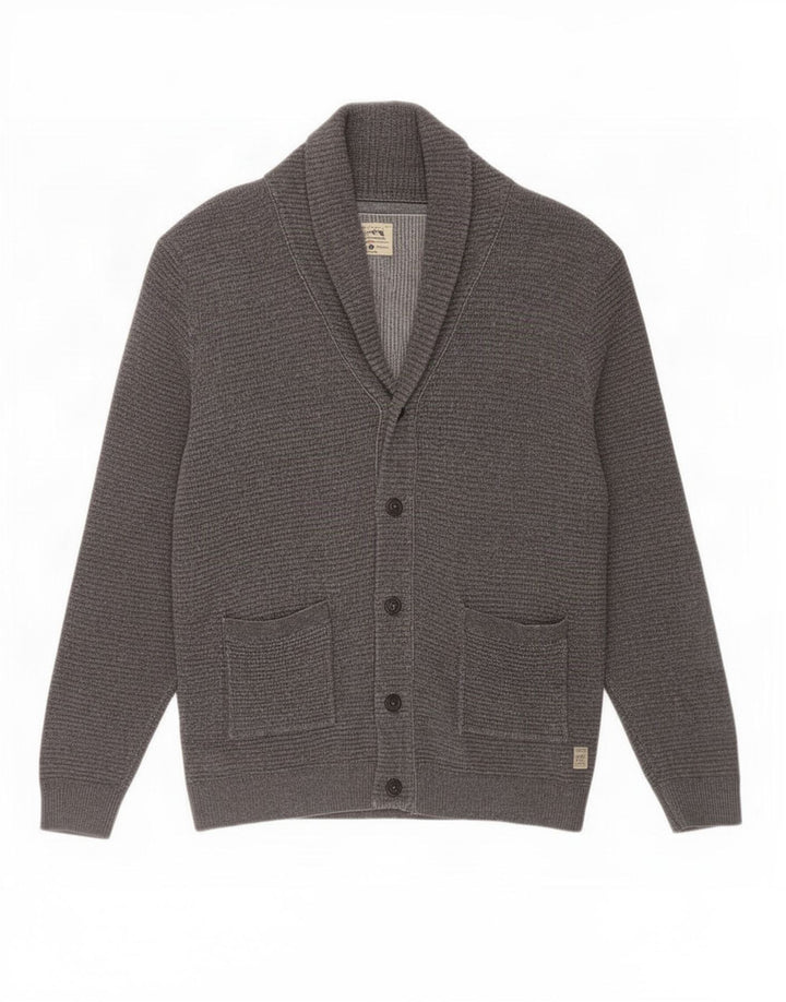 Мужской кардиган Jack & Jones, большой серый хлопковый свитер