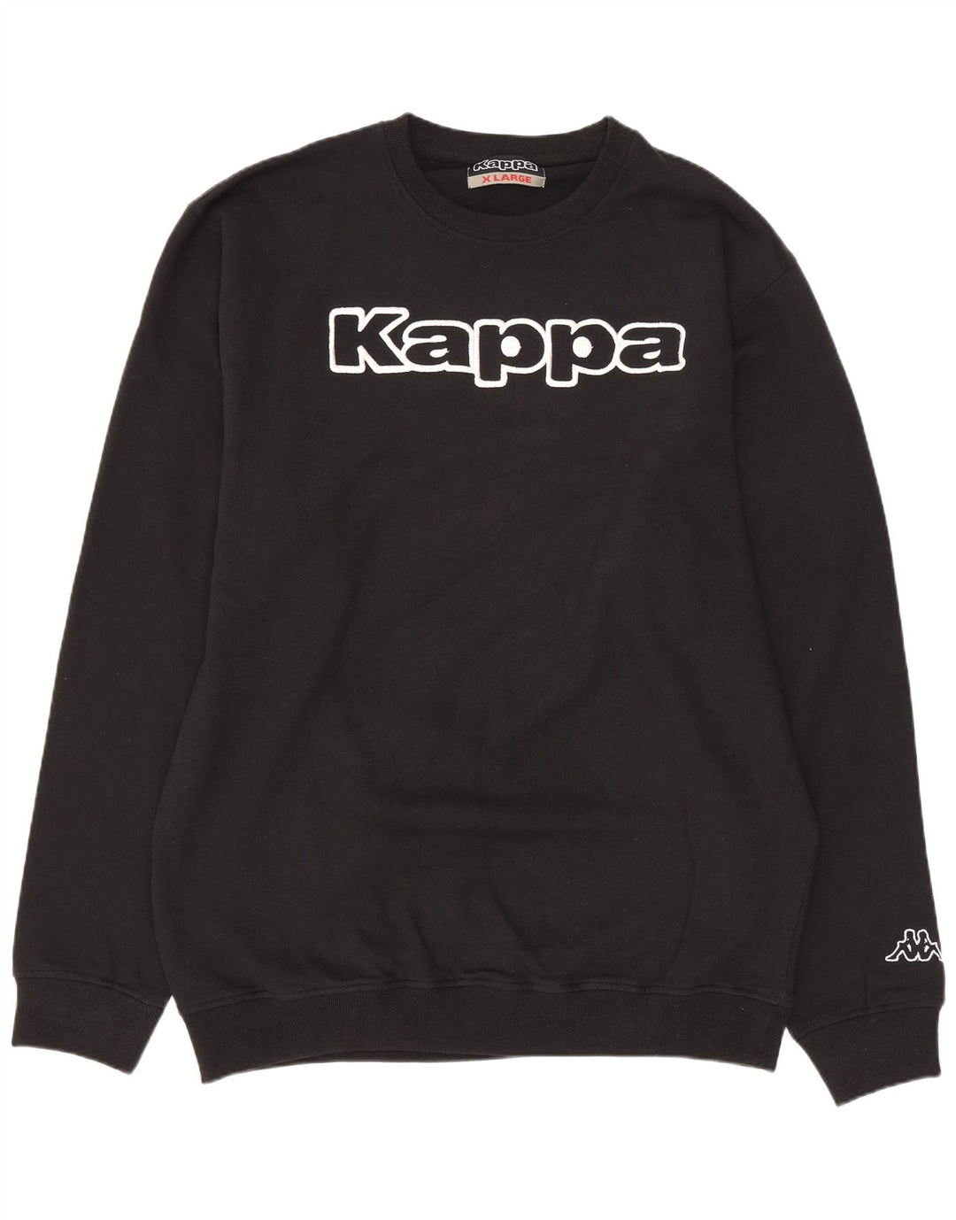 Мужской свитшот Kappa с рисунком, XL, черный, хлопок