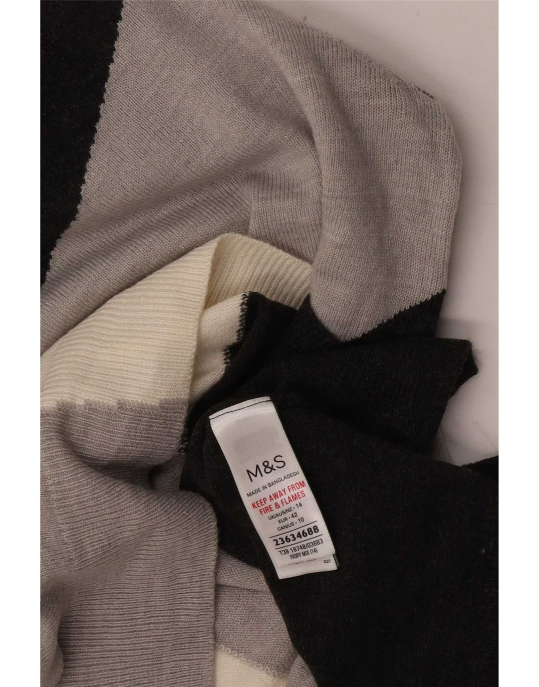 Женский джемпер с круглым вырезом Marks & Spencer, Великобритания, 14, большой, разноцветный